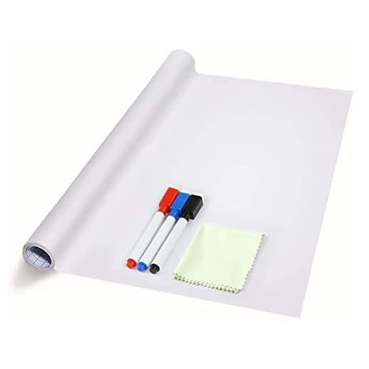 Dry Erase Whiteboard Sticker Wall Decal, Self-adhesive White Board Peel Stick Paper for School,Office,Home,Kids Drawing with 3 Water Pen 78.7"x17.7"