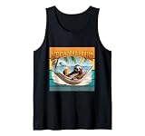 Perezoso hamaca playa bebida tropical vacaciones relajante Camiseta sin Mangas