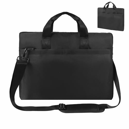 Premium Black,17.3-18.4 Inch Laptop Briefcase with Cross-Body Shoulder, DVD Player bag,Painting board bag?Laptop case Fits Dell, HP, ASUS,MacBook Pro, 2-layer Design,Durable,LIGHTWEIGHT