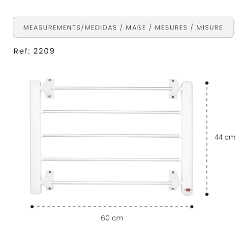 Sèche-serviettes électrique Jocca pour mur de salle de bains