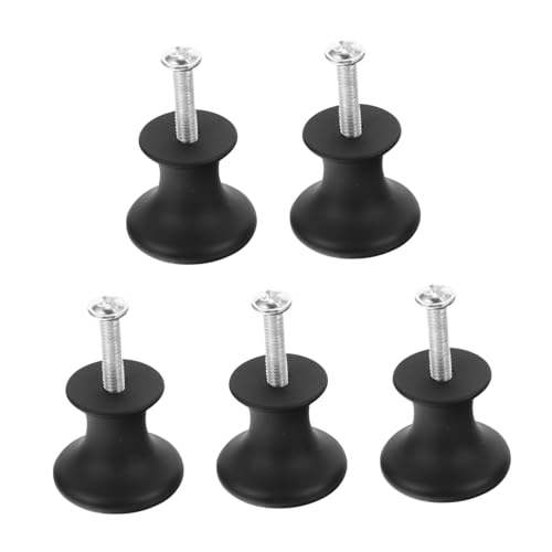 POPETPOP 5個 アルミ合金製引き出しノブ キャビネットドアノブ シンプルエレガント 多用途家具取っ手 耐久性に優れワードローブや収納棚に