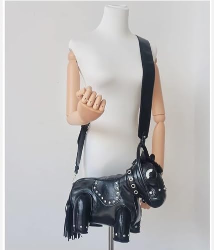 Cute Horse Shape Crossbody Bag Funny Purse Women Men Cartoon Animal Shoulder Bag Unique PVC Ladies Clutch Rivet Handbags4