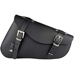 Maletas Sportster Iguana Custom - Alforja de Cuero para basculante con Cierres rápidos y Enganche candado especifica para el Lado Derecho de la Harley Davidson Sportster - Fabricada a Mano en España en autentica Piel