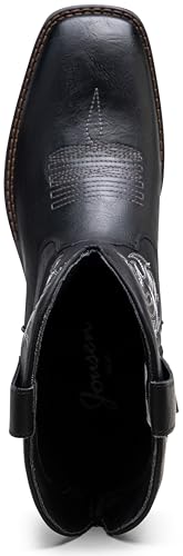 Image of Jousen Cowboy Boots for Men Embroidery Men's Western Boots Retro Square Toe Mens Boot Botas Vaqueras Para Hombre