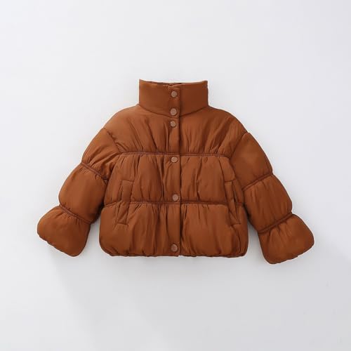 Girls Winter Puffer Coat Thick Warm Winter Zip Up Jacket Casual Solid Color Snowsuit Down Coat Outerwear Clothes4