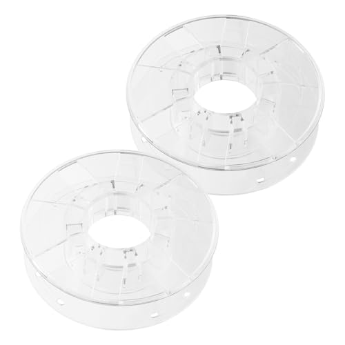 BESPORTBLE 透明なプラ製 3Dプリンター用 フィラメントスプールホルダー 2個セット 軽量 絡まり防止機能付き デザインや工業用に最適な フィラメントリールの商品画像（Amazon）