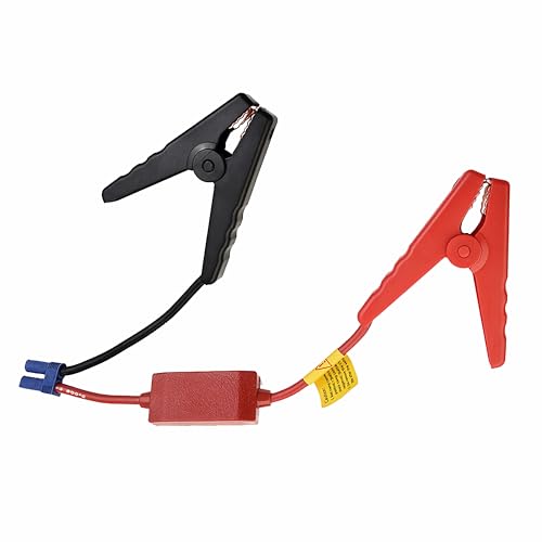 N27S - Cable de arranque portátil para coche (12 V, 600 A, enchufe EC5, cable de arranque para batería de coche, pinzas de arranque, pinzas de cocodrilo, arrancador de emergencia para coches, camiones