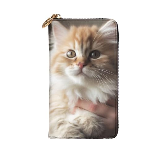Cute Kitty Wallet For Women Men Clutch Rfid Blocking Leather Wallets Large Capacity Purse Credit Card Holder Money Case With Zipper Phone Holder Long Travel Purse2