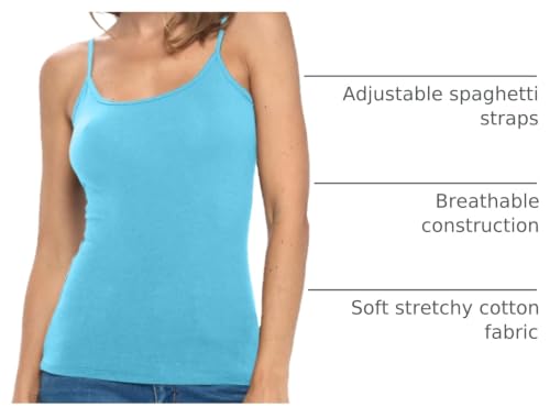 Image of Natural Uniforms Women's Camisole Tank Top-Breathable Cotton Stretch