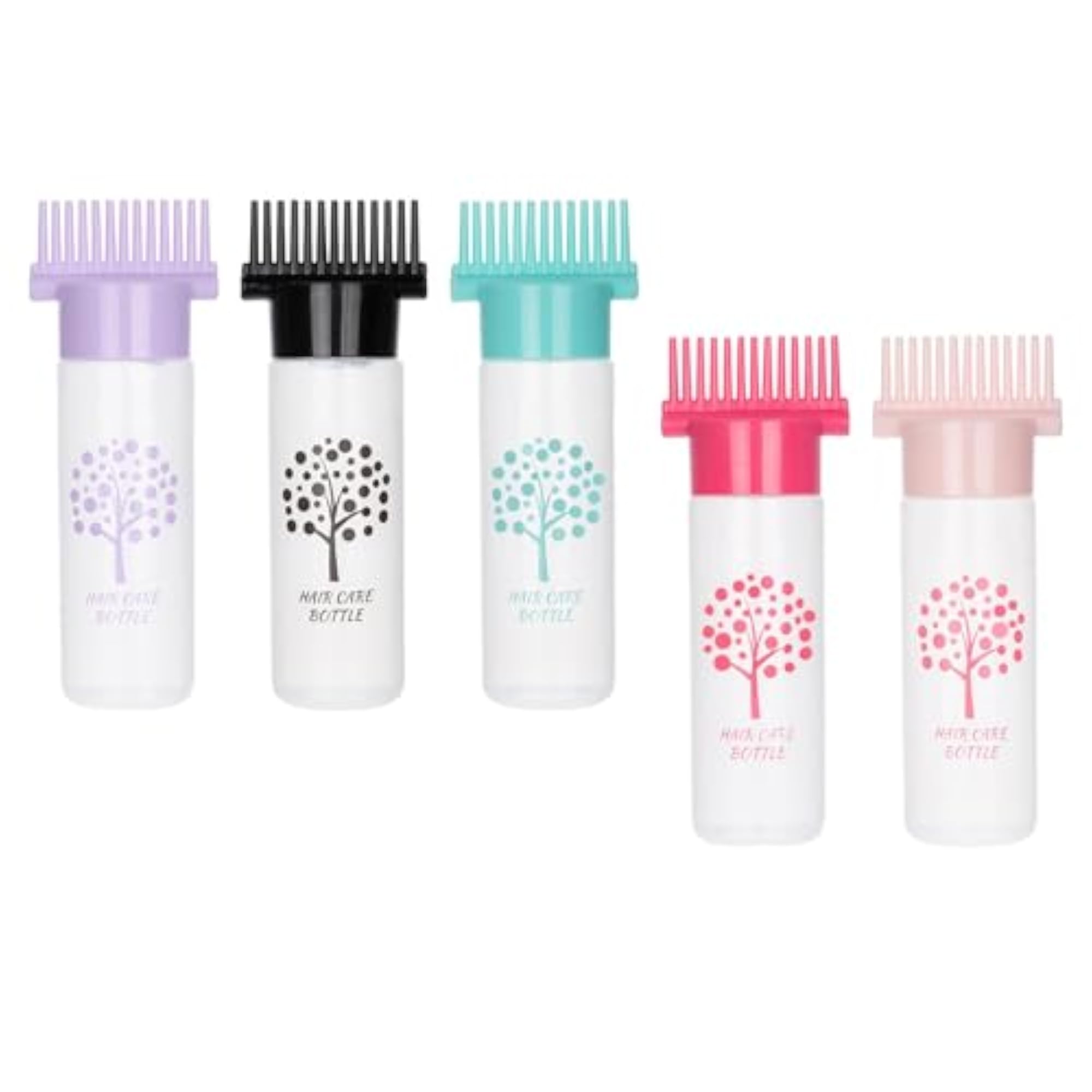 2x Hair Oil Applicator Perming Tools Roots Comb Applicator Bottle