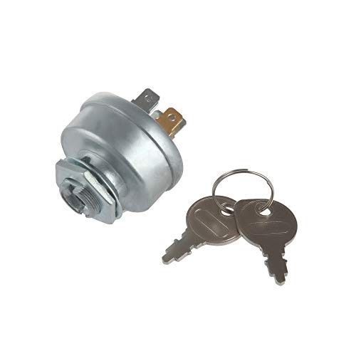 Craftsmen Riding Lawn Mower Ignition Switch with 3 Position 2 Keys 5 Terminals Replacement for Kubota,John Deere,Toro,Grasshopper,Snapper,Scag,Sears Mower STD365402 24688 725-0267 925-0267 21064 42106