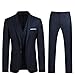 YOUTHUP Traje de 3 Piezas Slim Fit para Hombre Elegantes Negocio Boda Traje Blazer Chalecos Pantalones, Azul Real, L