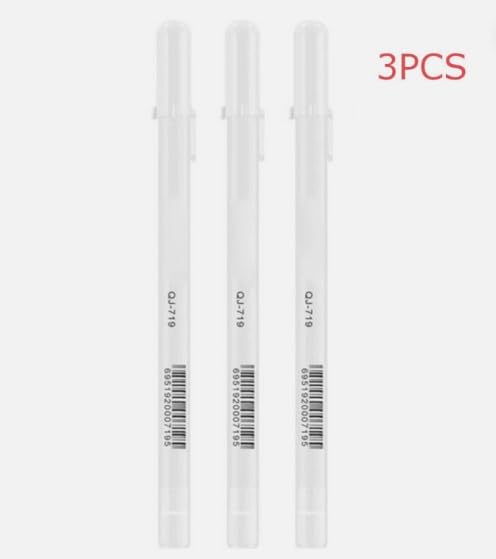 Image of like it Fine Point White Gel Pens For Artists With 0.8mm Nibs,White Rollerball Pens for Black Paper,Sketching,Drawing, adult coloring books Pack of (4)