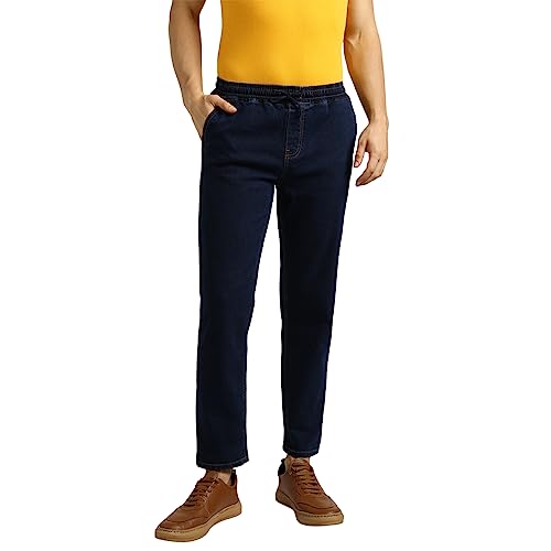 Image of Urbano Fashion Men's Regular Fit Mid Rise Washed Jogger Jeans Stretchable