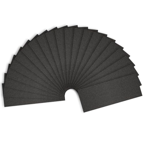 Sandpaper 150 Grit Wet Dry Sanding Sheets 9 x 3.6 Inch for Wood Furniture Finishing Metal Sanding and Automotive Polishing 21 -Sheet