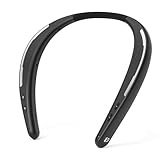 【耳を解放！存在を忘れる軽さ】Earaku (イアラク) ネックスピーカー Bluetooth 5.3 ワイヤレス 高齢者 手元スピーカー 日本語音声案内 ウェアラブルネックスピーカー 88g軽量 首掛け マイク付き テレビ用/ハンズフリー通話/スポーツ用 Zoom/Skype 対応 防水IPX5