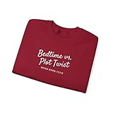 Bedtime vs Plot Twist Shirt – Moms Book Club Minimal Text Tee Booktok Fan Cardinal Red