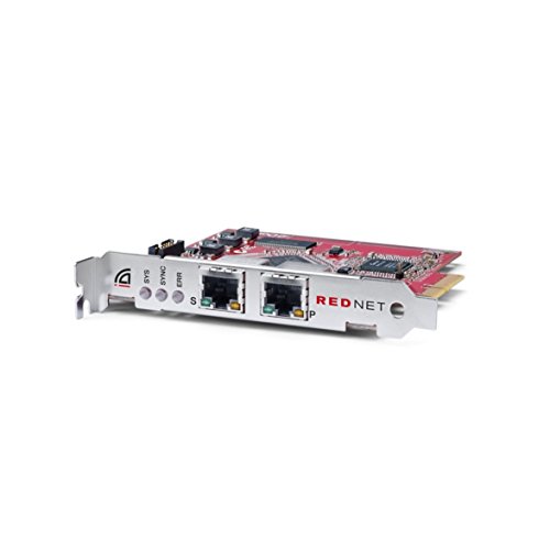 Focusrite RedNet PCIeR Dedicated Dante Audio Interface Card With Network Redundancy For Windows Or Mac, 128x128 Dante Audio Interface at Up to 96kHz, 64x64 Performance at 176.4kHz and 192kHz