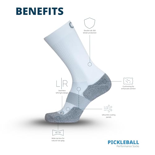 OS1st Pickleball Socks – Lightweight, Moisture-Wicking, Blister Protection, Arch & Heel Support – Gear for Men & Women3