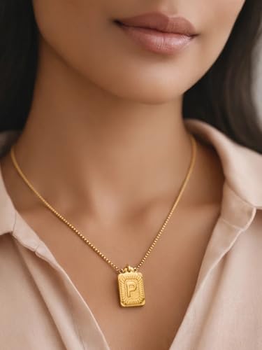 Image of Rubans Demi Fine Stainless Steel Alphabet Pendant CZ Gift for Women & Girls