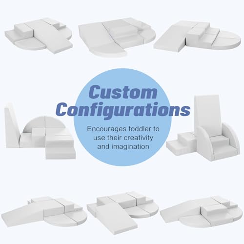 Image of TODIBY 6-Piece Soft PU Leather Toddlers Climbing Toys, Baby Foam Climbing Blocks for Kids 3, Baby Climbing Structures Play Gym for Toddlers, Indoor Climb and Crawl Activity Play Set