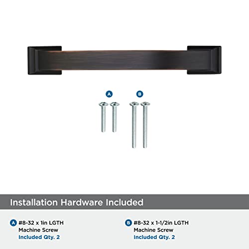 Image of Amerock | Cabinet Pull | Oil Rubbed Bronze | 3-3 /4 inch (96 mm) Center to Center | Candler | 10 Pack | Drawer Pull | Drawer Handle | Cabinet Hardware