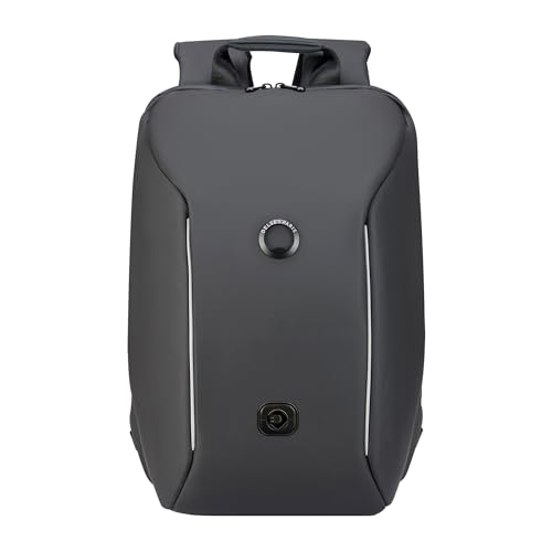 Cosmo Connected - Sac à Dos Sécurain - Sac Imperméable Protection Pluie - Denier 600, Fermeture Zips Securitech Étanches, Rangement Tablette ou Ordinateur - 44,5 x 29,5 x 16,5 cm - Noir