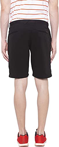 Image of Spykar Mens Cotton Black Solid Trousers