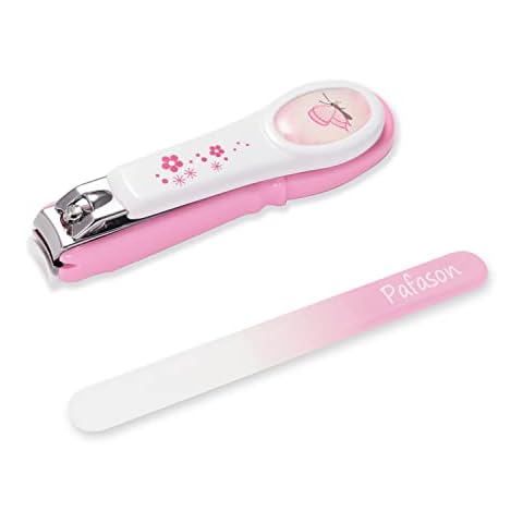 PAFASON Baby Safety Nail Clipper with Nail Catcher and Baby Glass Nail File, Czech Float Glass, Stainless Steel, Ideal Shower Gift for Young Children, Infant, Newborns, Babies,Toddlers Cover