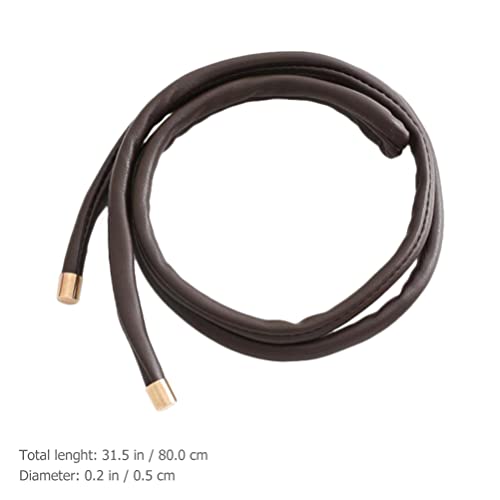 Lurrose Womens Hair Bands 2pcs Leather Hair Tie French Hairstyle Tie Ponytail Holders String Rope Hair Accessories for Women Ladies Hair Clip Holder - Image 4