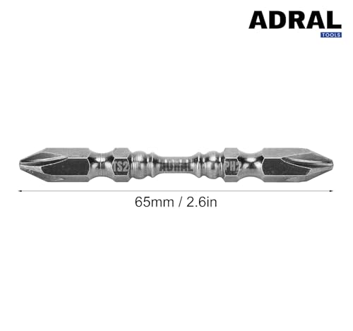 Image of DSC65 Disco Bit - 65mm Double Sided PH2 Magnetic Screwdriver Bit | TS2 Taiwan Steel | Break-Safe Design | High Torque | Nickel Black Anti-Rust Coating | Pack of 10
