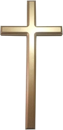 Cruz de madera para colgar en la pared, cruz tallada a mano, para decoración del hogar, bodas y oficina en casa, cruz de pared cristiana 21.7 in ×