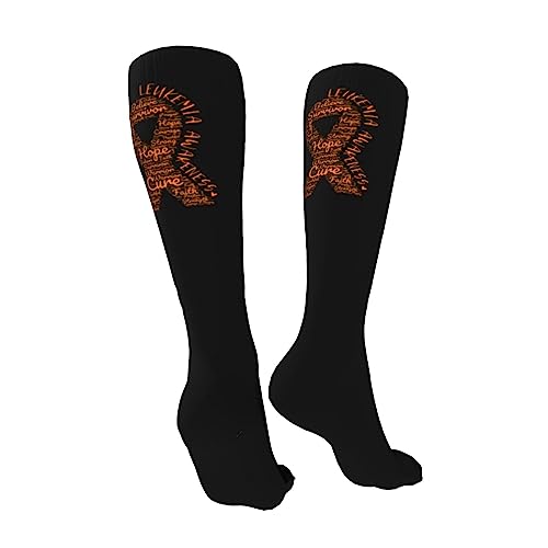 Leukemia Awareness Knee High Socks For Women Long Tube Socks Athletic Compression Socks Unisex High Socks Girls2