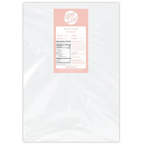 paper2eat edible Wafer Paper Sheets Premium - 0.60 mm - 50 sheets