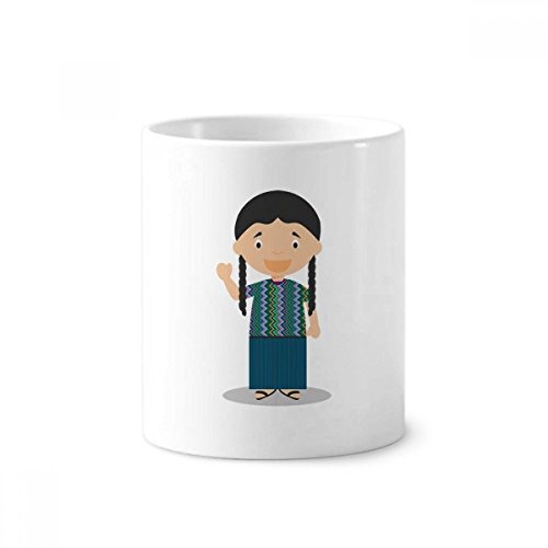 Tasse blanche cochon Guatemala en céramique pour un bureau ordonné et joyeux