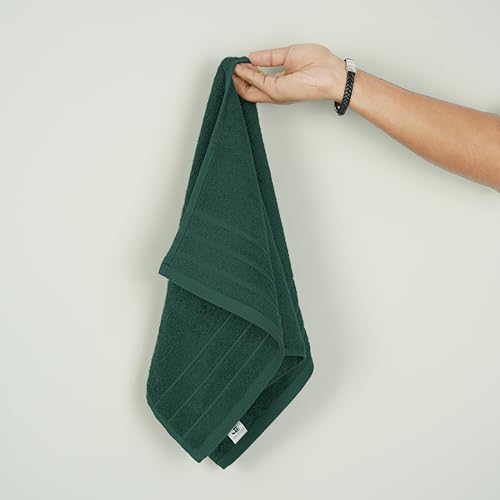 Image of Tens Towels Pack of 6 Hand Towels, 100% Cotton, Lighter Weight, Quick to Dry, 16 x 28 Inches, Super Soft & Absorbent, Perfect for Bathroom & Kitchen (Hunter Green)