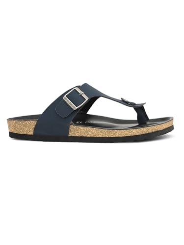 Image of EL PASO Men's Suede Leather Cushioned Cork Sole Sandal Slippers (Size 6 to 12)