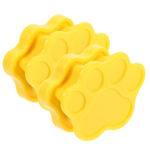 Levemolo Soporte Magnético para Empapadores de Perro Plástico Resistente Color Amarillo Diseño de Huellas Fijación Segura para Paredes y Suelos Adecuado para Entrenamiento y Uso