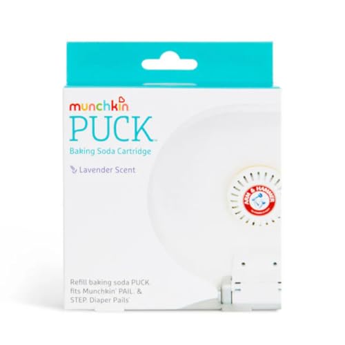 Image of A&H Puck Baking Soda Cartridge And A&H Diaper Pail Refill Ring Holds up to 272 Newborn Diapers, 1 PackOdor Eliminator Cartridges Lavender Scent, Baking Soda Puck, Diaper Pail Deodorizer