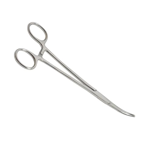 Aililong Abrazadera de arterias de 14 cm (curvada) – Juego de alicates para perforación, soporte para agujas y pinzas hemostáticas – Accesorios para piercing, pinza de enfermera para removedor de pelo