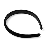 One Half Dozen Crafter's Wholesale Black Knit Cloth (Not Velvet) Covered 1/2' Headband to Decorate , Give, Wear x 6pcs