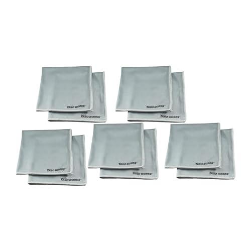 マイクロファイバー クロス ガラス 専用 40cm×40cm 10枚入 グレー 洗車 タオル 吸水 速乾 布巾 雑巾 窓拭き TARO WORKS