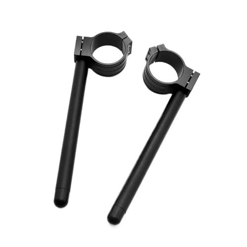 Manillar de motocicleta clip-on 58 mm CNC negro con acabado anodizado