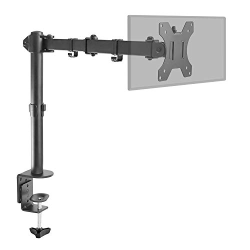 WHOLEV - Soporte de escritorio para monitor LCD LED para ordenador, brazo ergonómico de 90 u00b0 inclinación, rotación de 360u00b0 180u00b0, VESA Dimensiones: 75x75-100x100