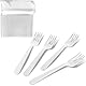 GGUFAY 100 Stück Plastik Gabeln, Reusable Plastikbesteck, Party Besteck Wiederverwendbar Kuchengabeln,Kuchengabeln Plastik, für Picknicks, Camping, Geburtstagsfeiern, Hochzeiten,Transparent