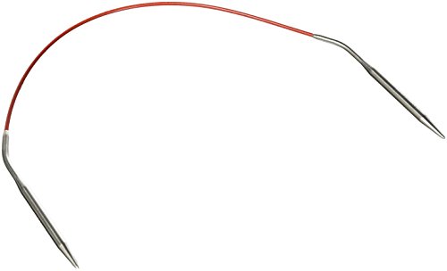 ChiaoGoo Red Circular 12-inch (30cm) Stainless Steel Knitting Needle; Size US 6 (4mm) 6012-6