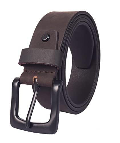 HIDE & SKIN Full Grain Genuine Leather Belt for Men | Belts for men leather | Casual Belt | Mens Belt | Original branded belt | Adjustable Free size fits 28-40 inches waist |Gift box included