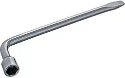 Chave de roda em l com espatula 21mm galvanizada - cinoy