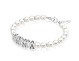 Baby Crystals Custom Name Bracelet, Sterling Silver Initial letters, Handmade customized alphabet...
