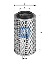 UFI Filters, Luftfilter 27.828.00, Passend für Landmaschinen Anwendbar auf verschiedene Modelle von ABG, Claas, Eicher, Fendt, IHC, Opel, Poclain
